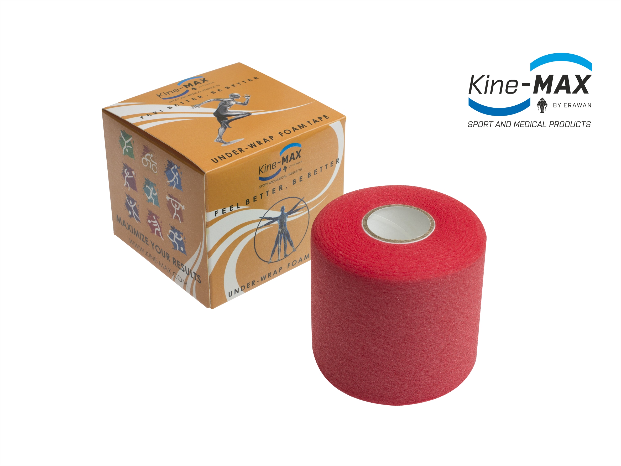 Kine-MAX Under Wrap Foam Tape - Podtejpovací páska 7cm x 27m - Červená