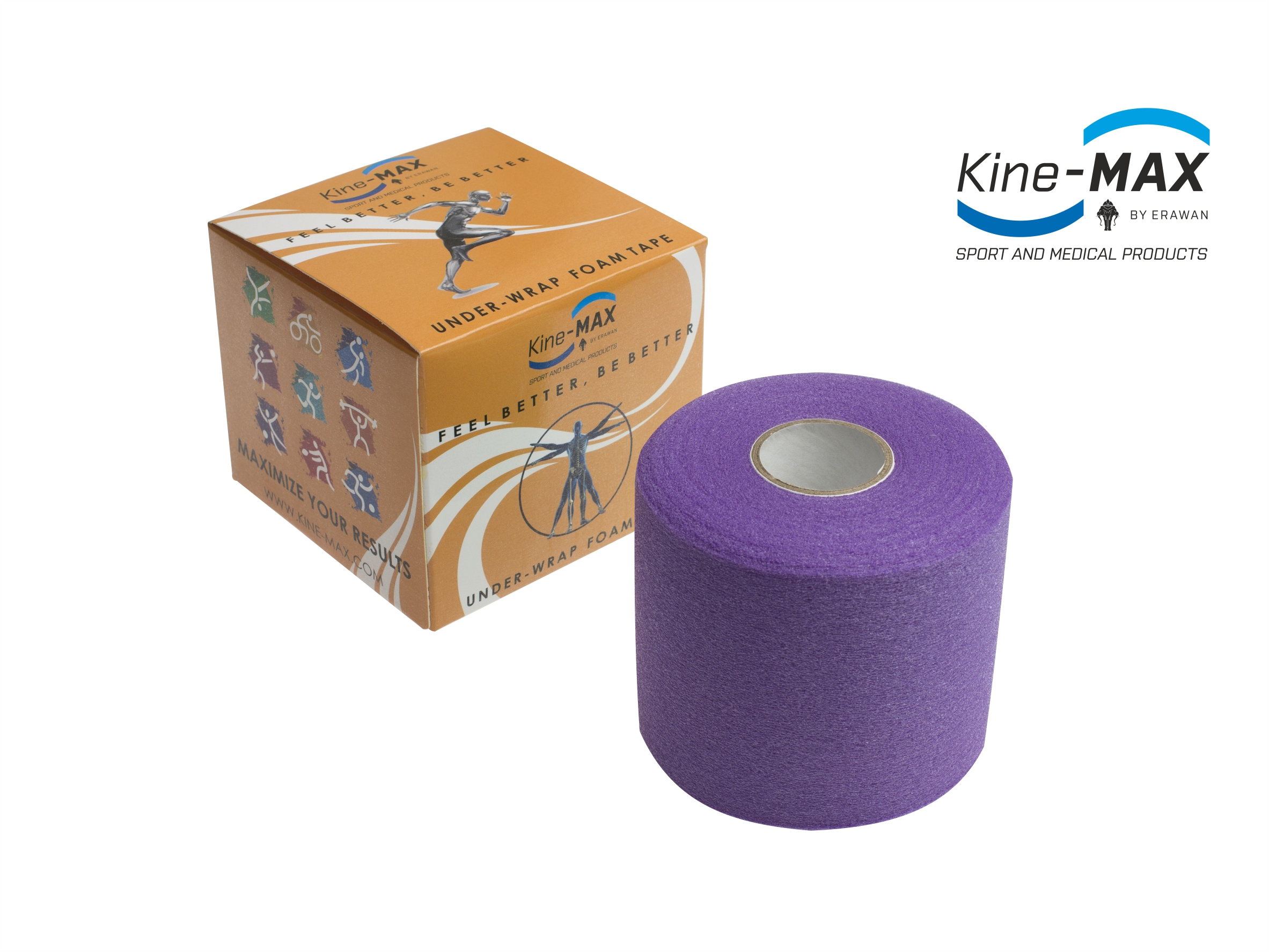 Kine-MAX Under Wrap Foam Tape - Podtejpovací páska 7cm x 27m - Fialová