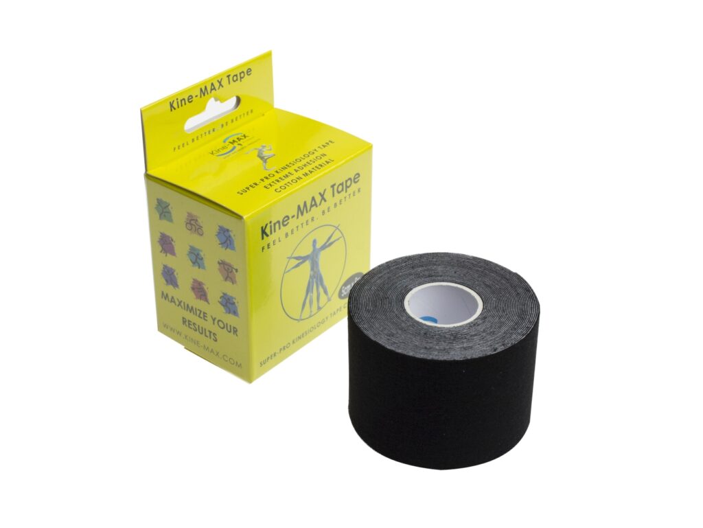 Kine-MAX Tape Super-Pro Cotton - Kinesiologický tejp - Černý
