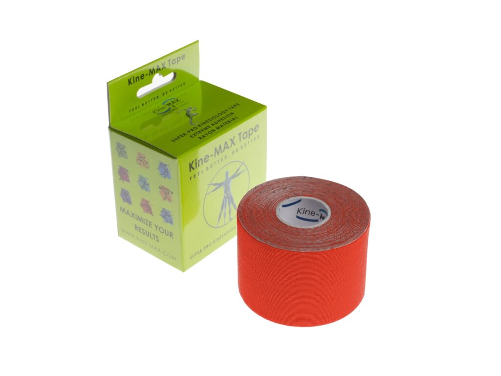 Kine-MAX Tape Super-Pro Rayon - Kinesiologický tejp - Červený