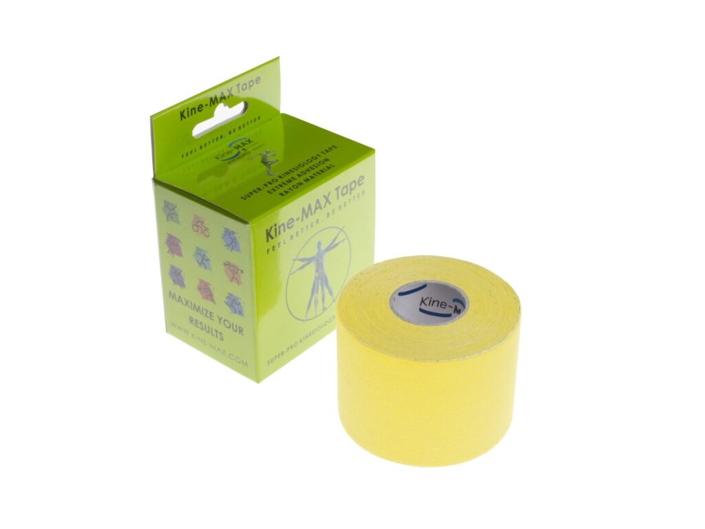 Kine-MAX Tape Super-Pro Rayon - Kinesiologický tejp - Žlutý