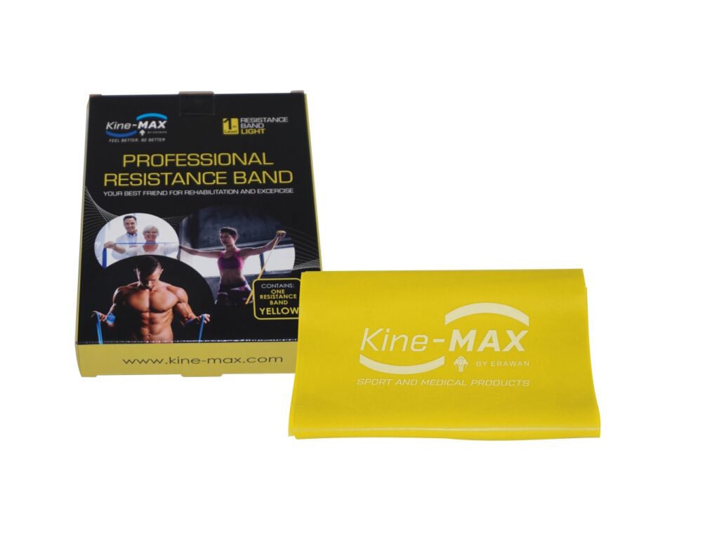 Kine-MAX Professional Resistance Band - Posilovací guma - Level 1 - žlutá (lehká)