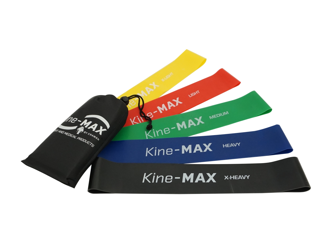 Kine-MAX Professional Mini Loop Resistance Band KIT - Set Posilovacích Gum -  ( 5ks - extra lehká až extra těžká )