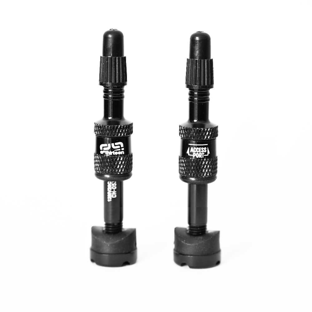 Presta Quickfill Tubeless Valves | Gen2 | 23-31mm Depth | 2 Pieces | Black
